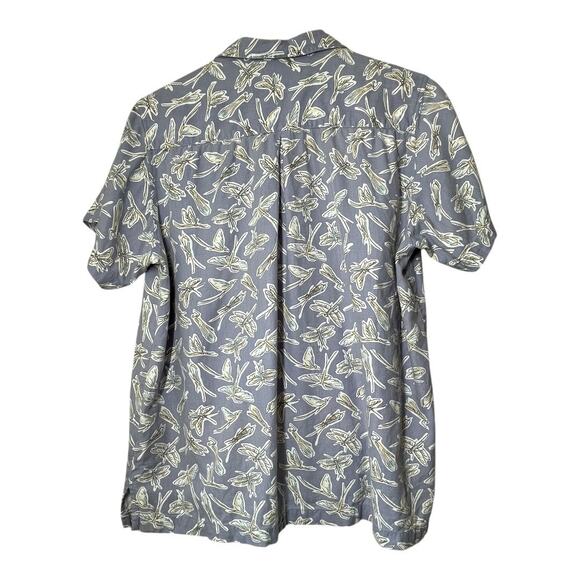 Columbia Vintage Shirt Dragon Fly Button Front Short Sleeve Lavender Large Women - Picture 3 of 6